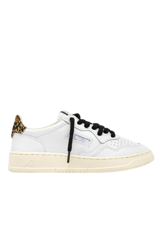 SNEAKERS MEDALIST LOW IN PELLE BIANCA E LEOPARD