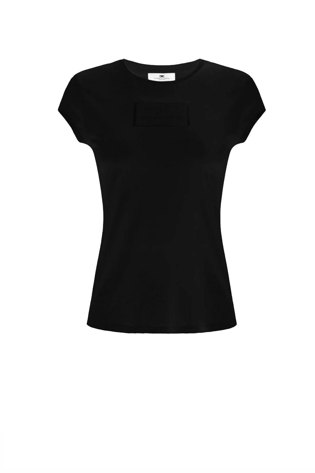  Elisabetta Franchi T-shirt In Jersey Nero Woman - 1