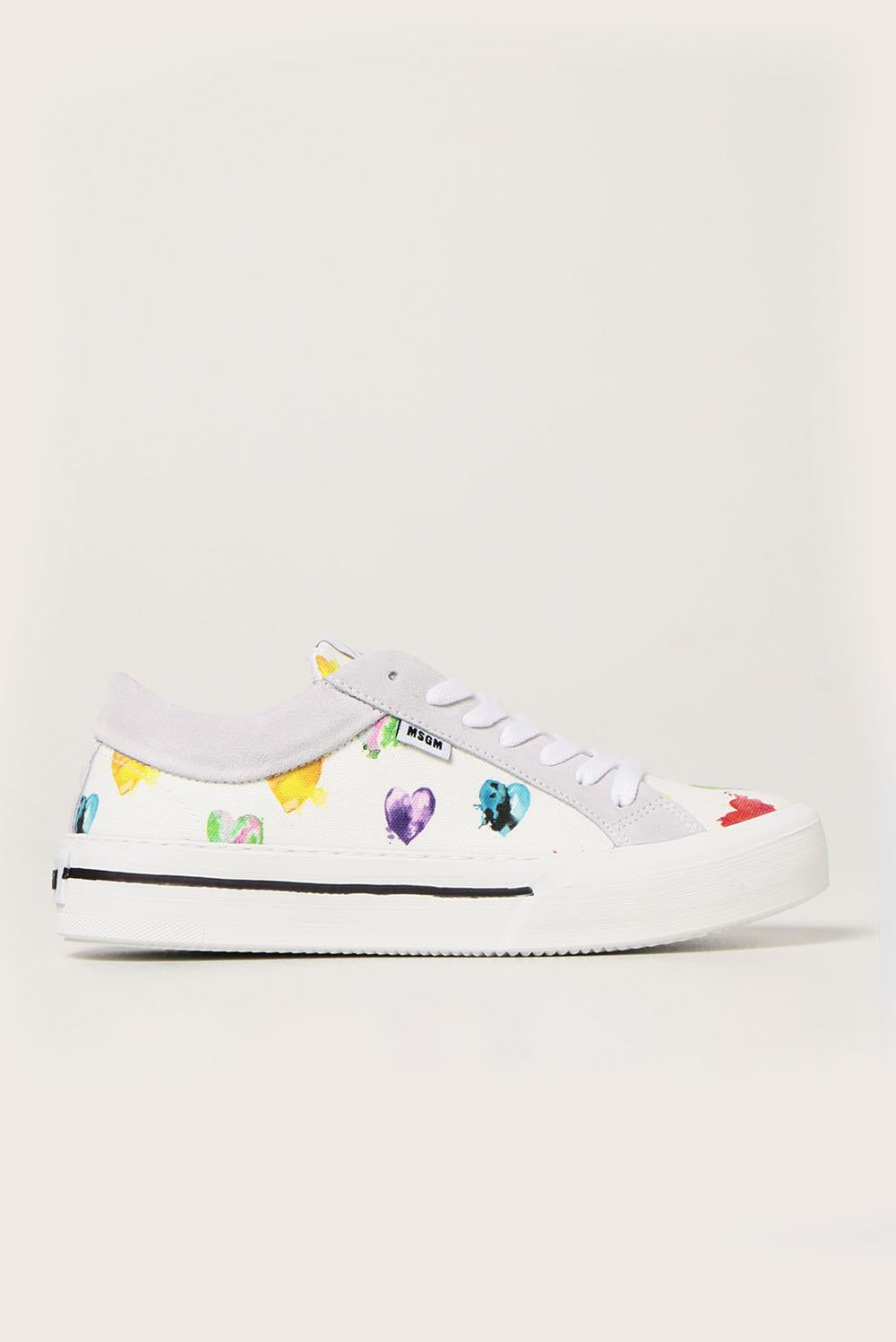  Msgm Sneakers Canvas White Woman - 1