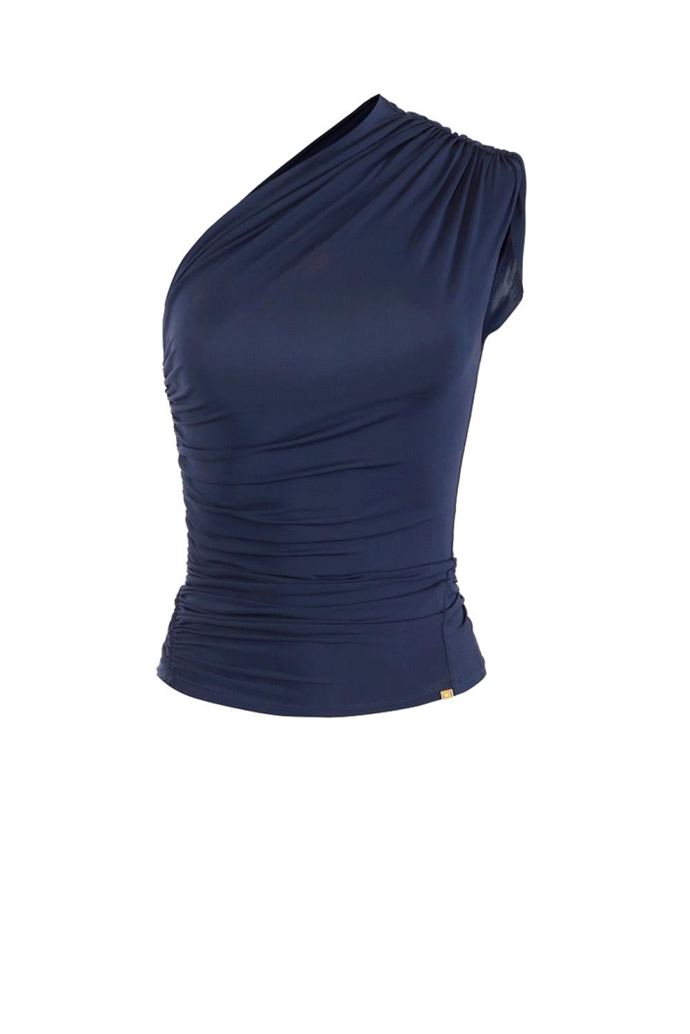  Elisabetta Franchi Top Monospalla Oltremare Woman - 1