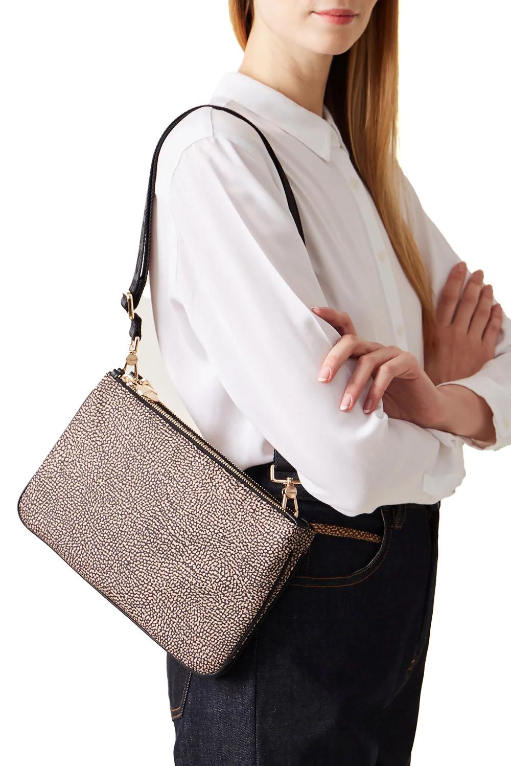  Borbonese Eco Line Tracolla Small Op Natural Woman - 3