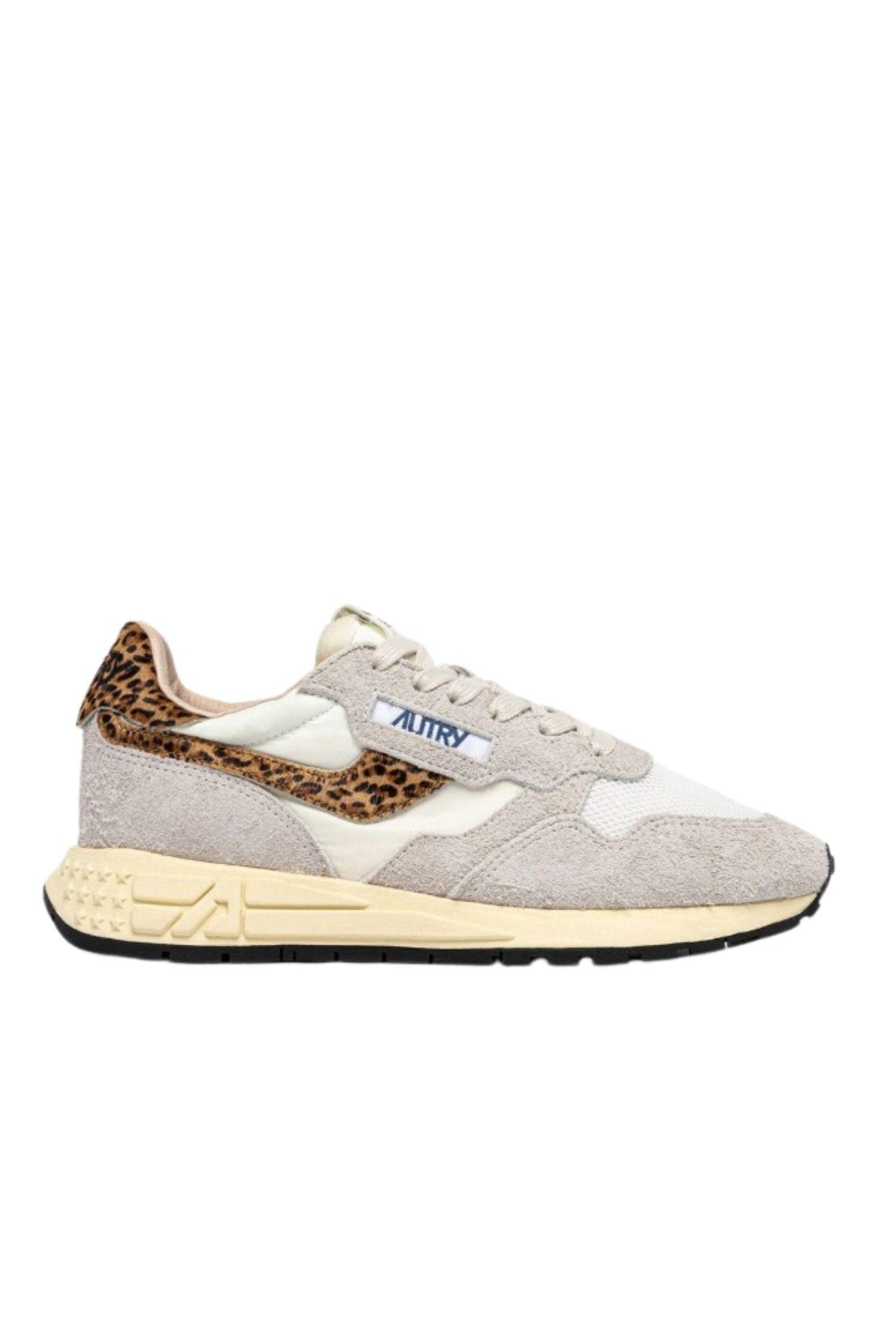  Autry Sneakers Reelwind Low In Nylon E Suede Bianco E Leopard Woman - 1