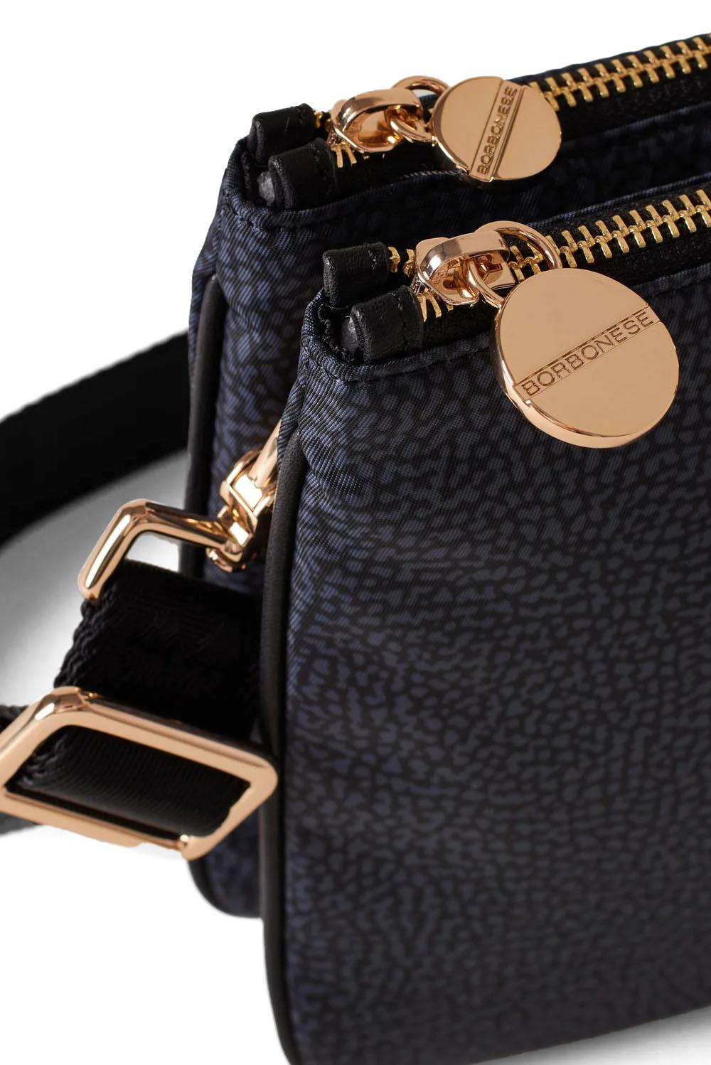  Borbonese Eco Line Tracolla Small Nero Woman - 4
