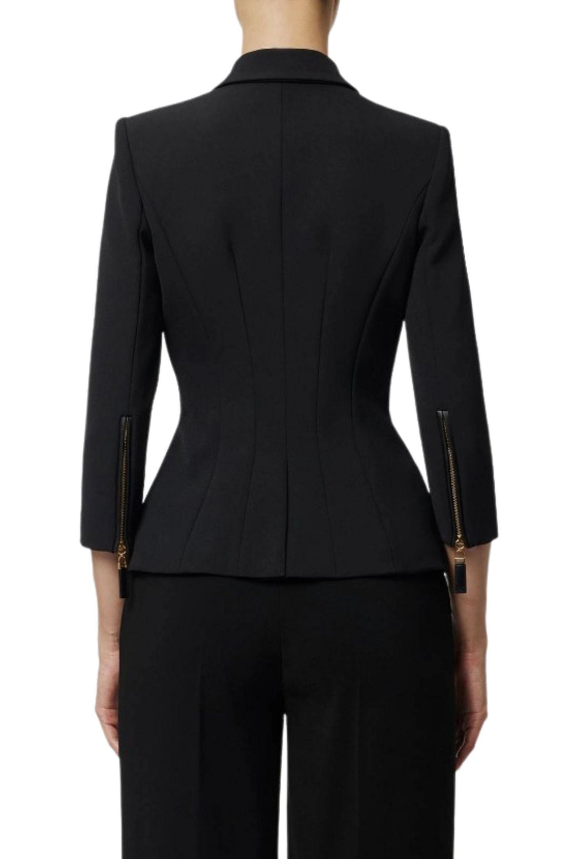  Elisabetta Franchi Giacca In Doppio Crèpe Colore Nero Woman - 3