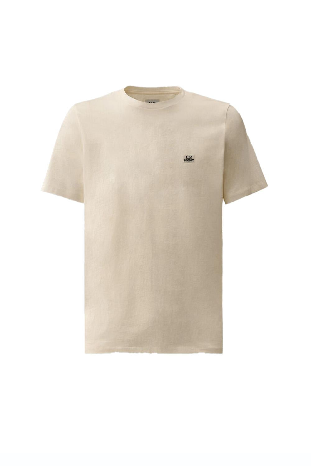  Cp Company Logo Patch T-shirt Gauze White Uomo - 1