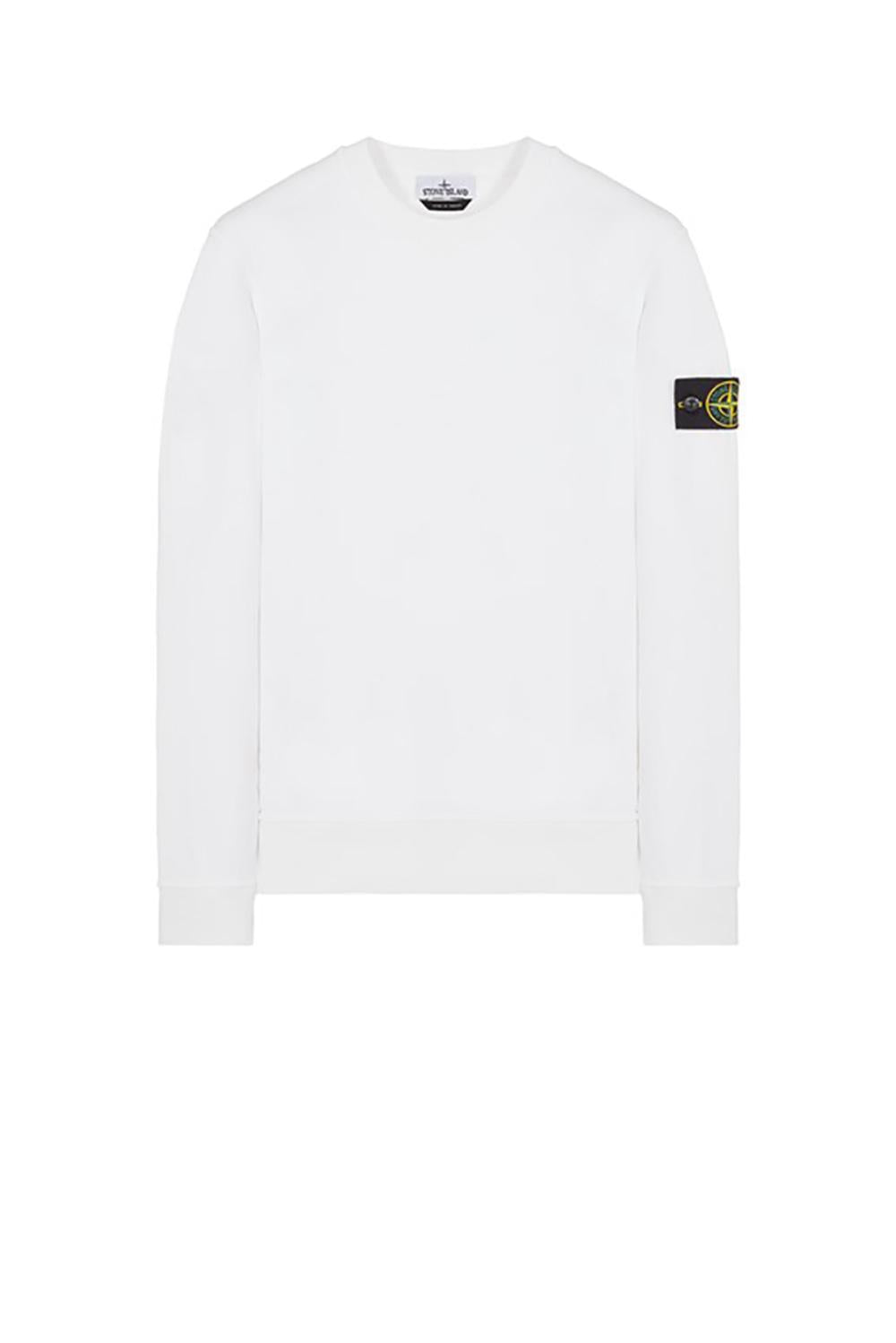  Stone Island Classic Crew Neck Sweatshirt White Uomo - 1