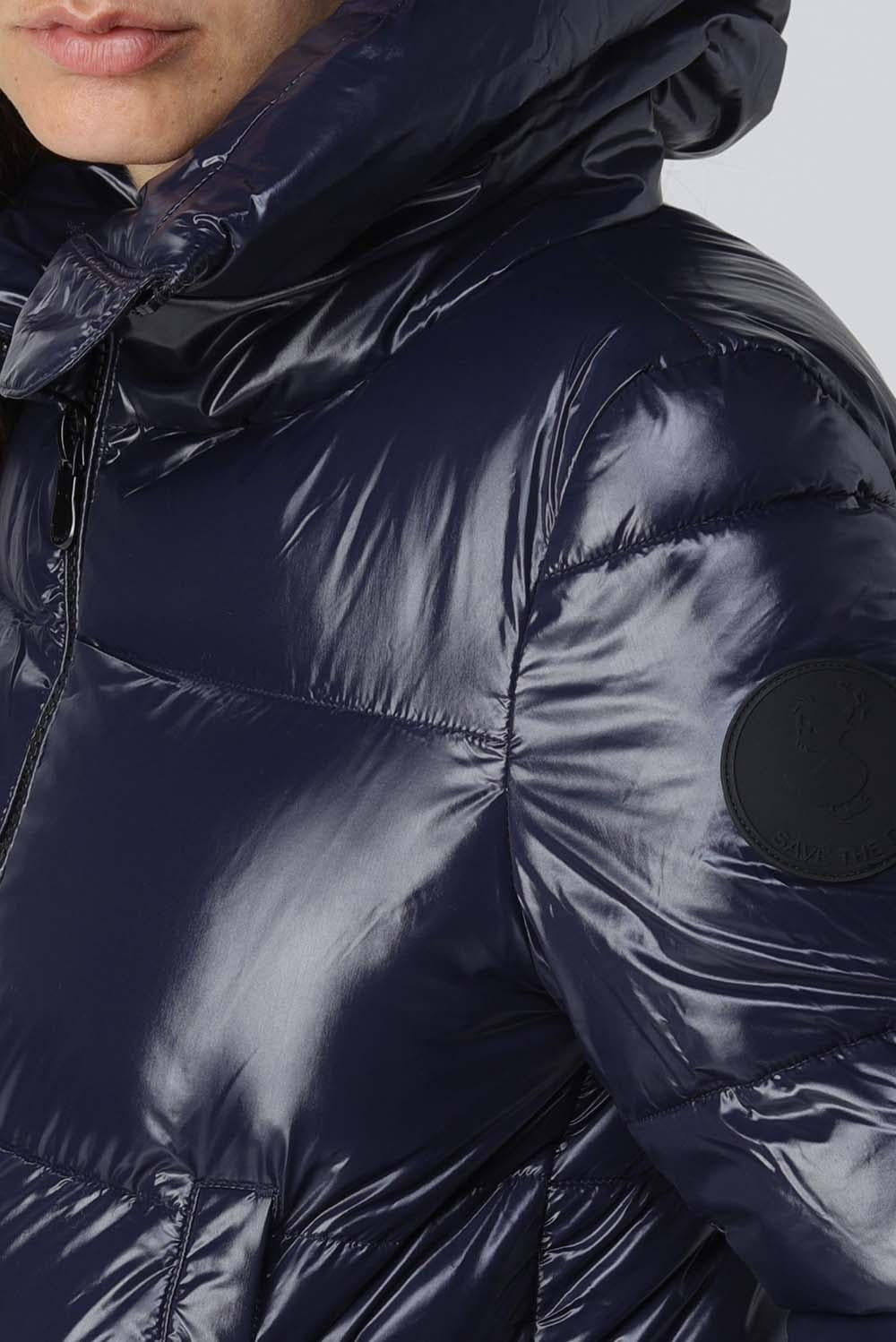  Save The Duck Isla Quilted Down Jacket Navy Woman - 6