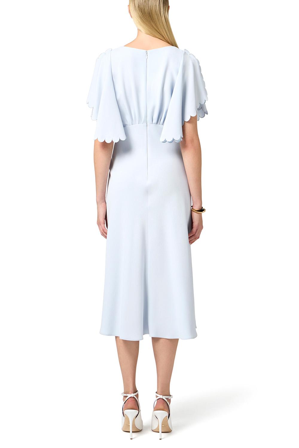  Elisabetta Franchi Abito In Crêpe Sky Blue Woman - 6