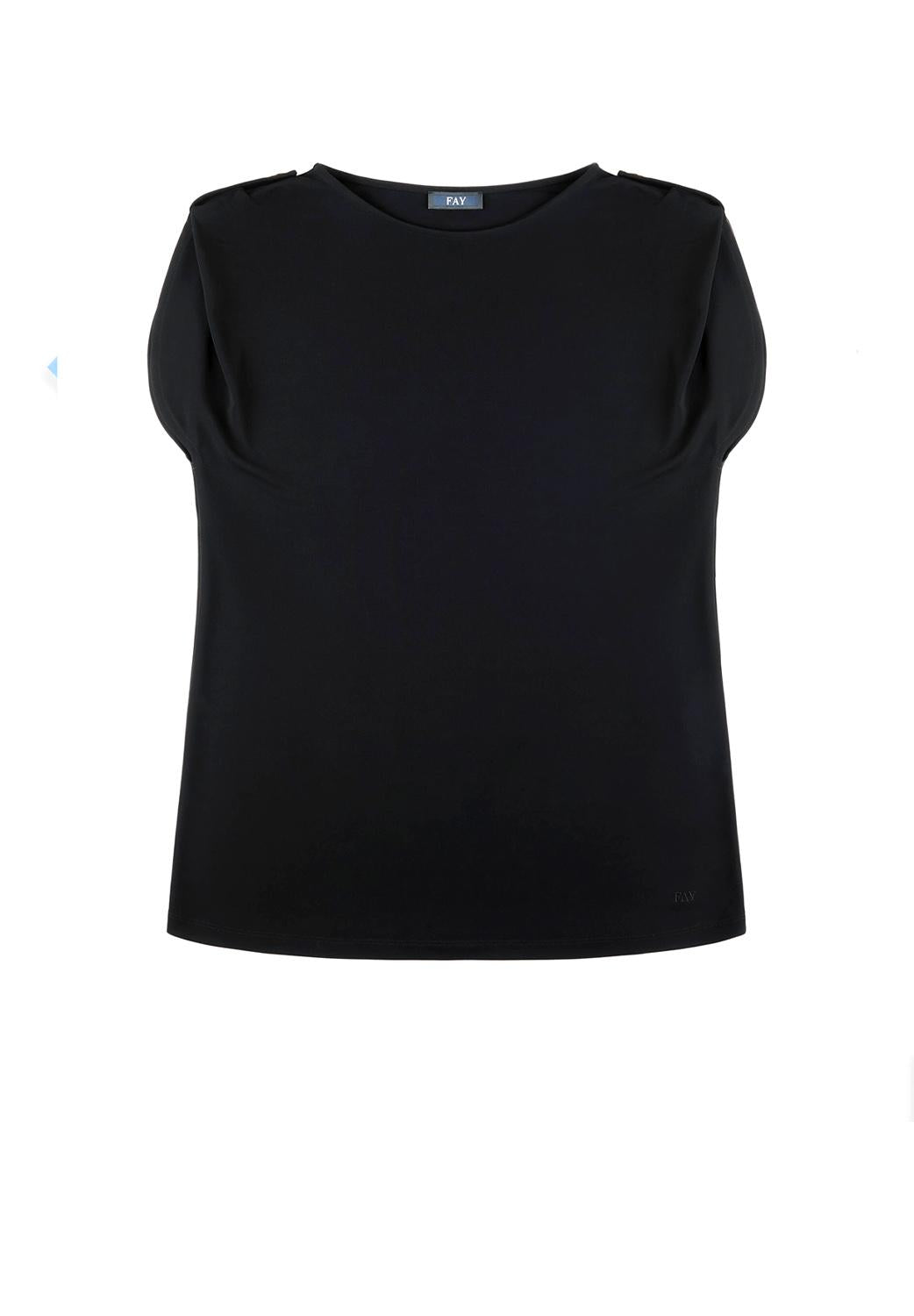  Fay Blusa In Jersey Nero Woman - 1