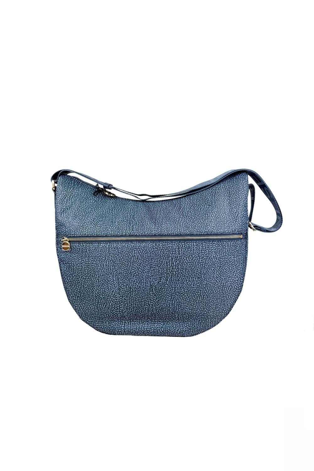  Borbonese Eco Line Luna Bag Medium Blu Lapis Woman - 1