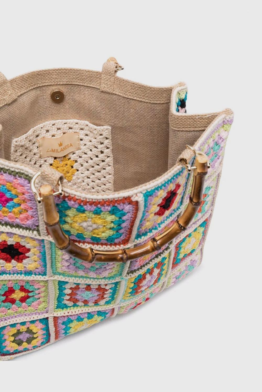  La Milanesa Crochet Bag Verde Woman - 3