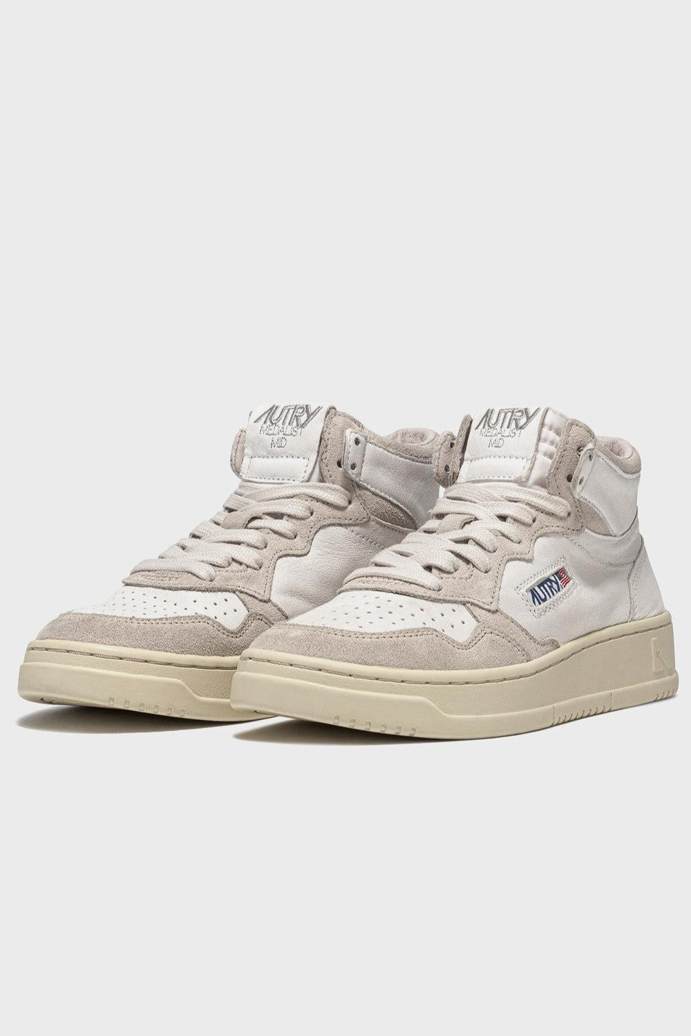 AUTRY MID WOM: Sneakers in Pelle Vintage