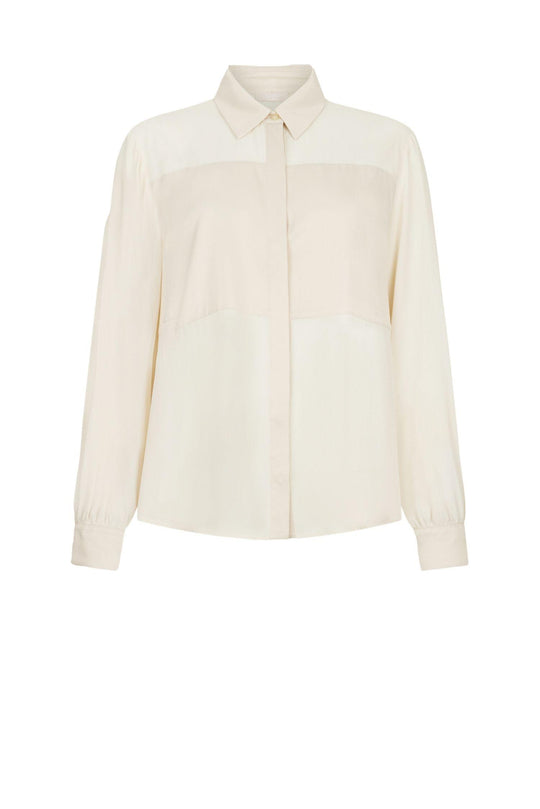 LIU JO Camicia in crêpe de chine Natural