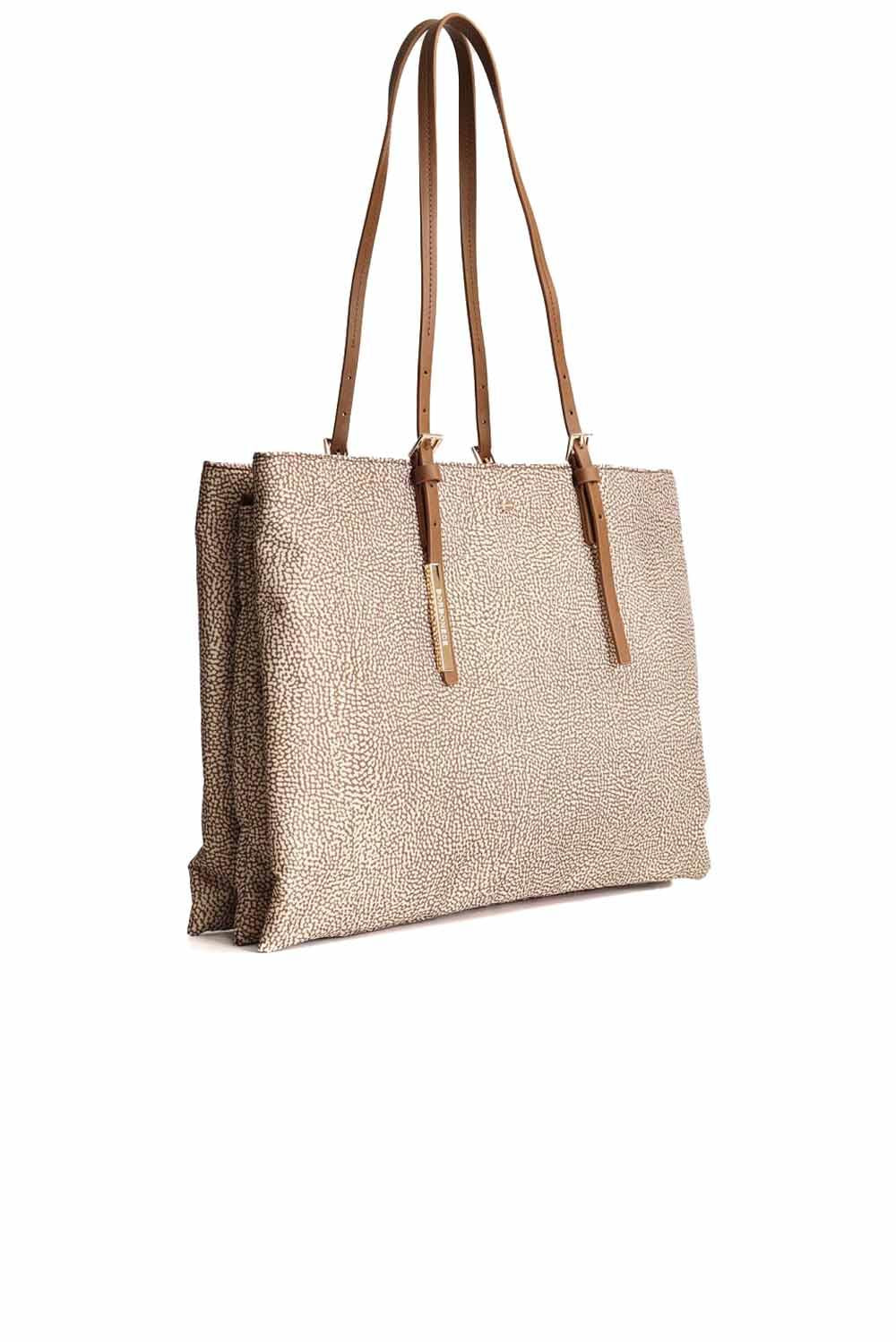  Borbonese Shopper Hobo Large Beige Marrone Woman - 3