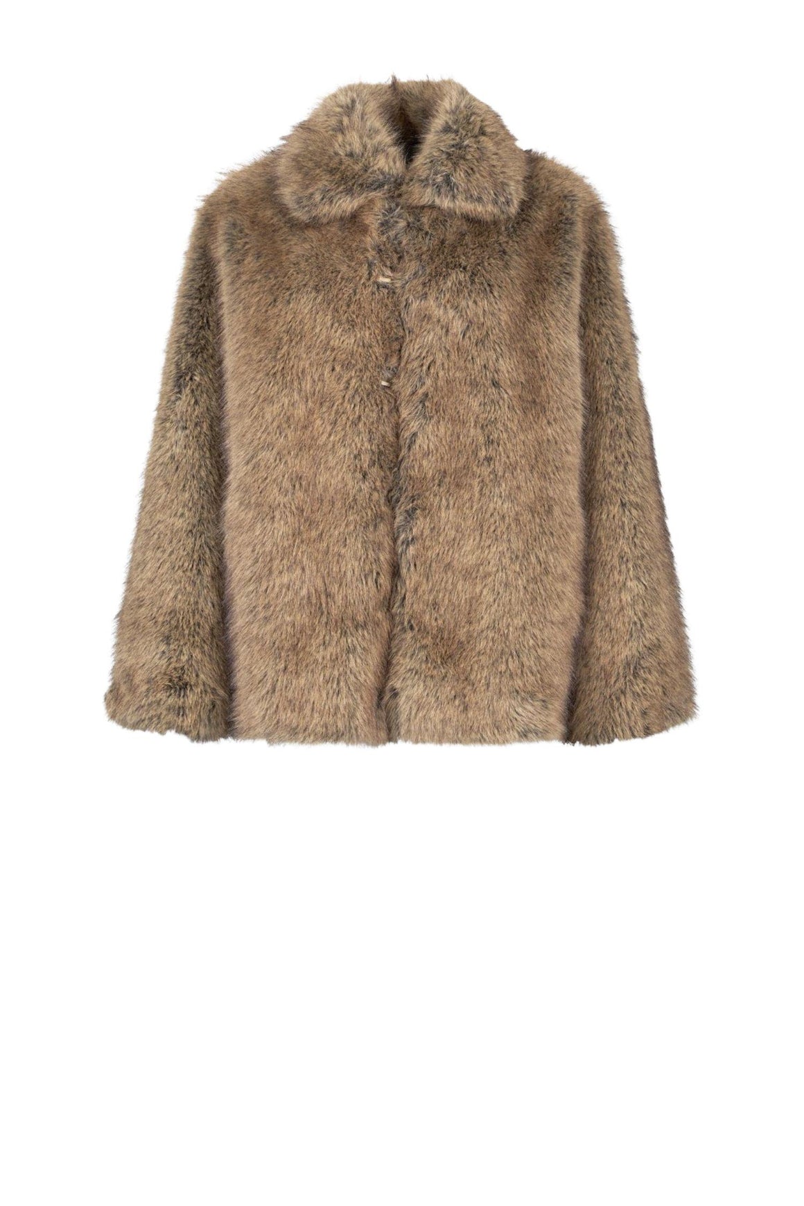  Liu Jo Giacca In Pelliccia Sintetica Marrone Brown Woman - 1