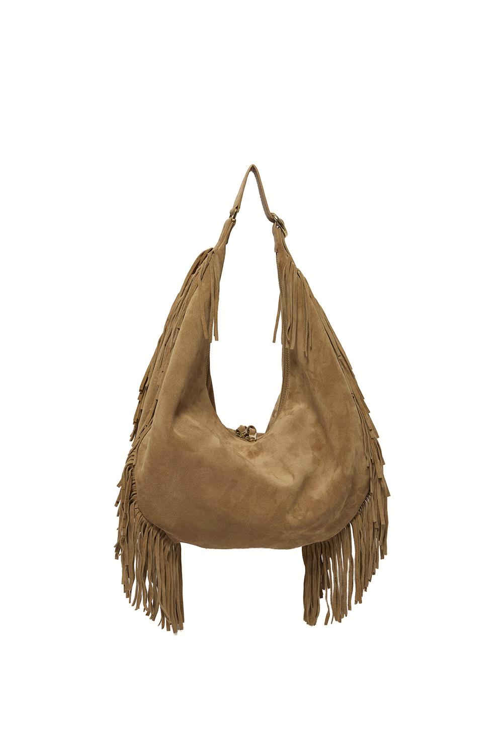  Orciani Borsa Isola Peach Fringe Small Biscotto Woman - 3