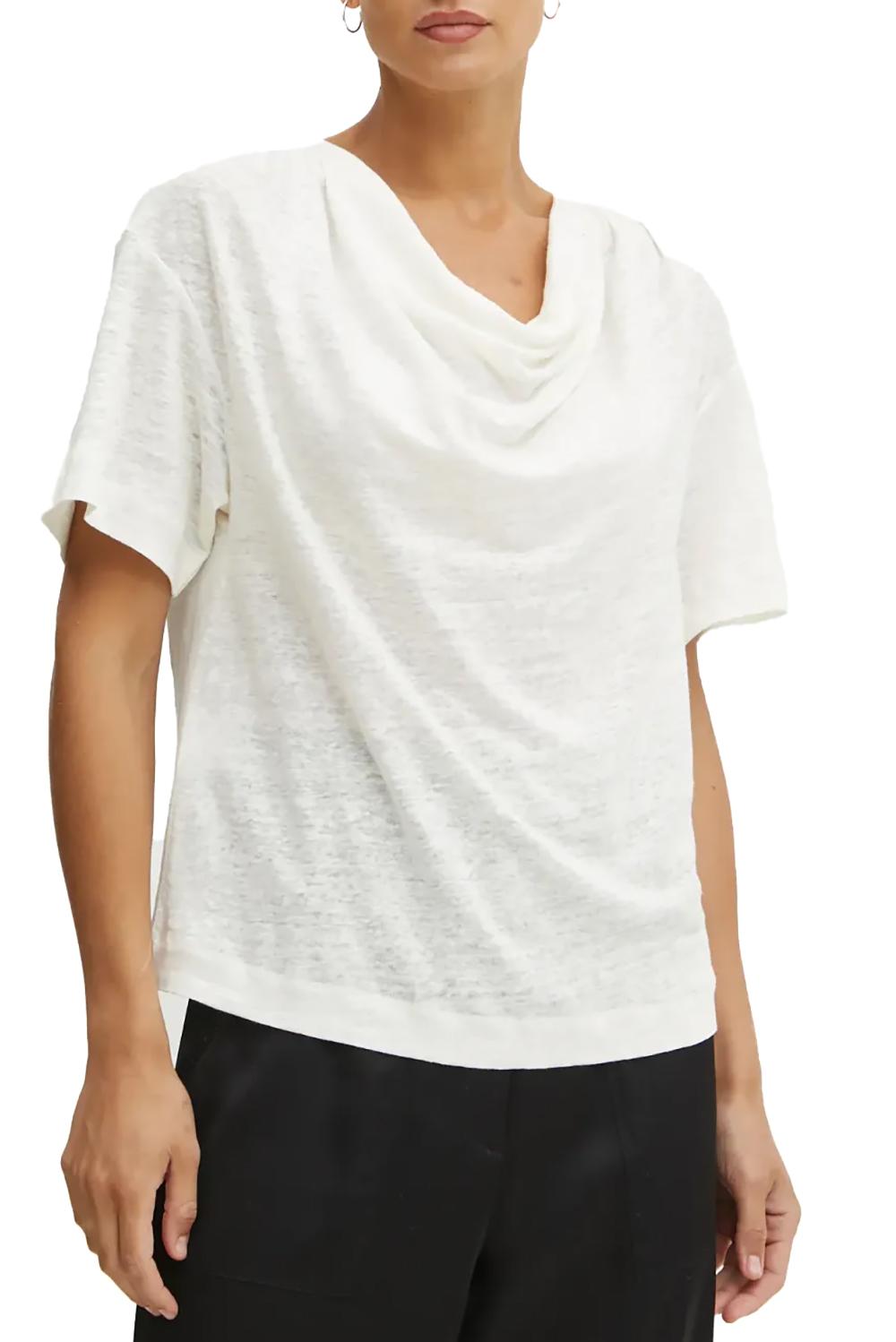  Pinko Top In Lino Bianco Woman - 4