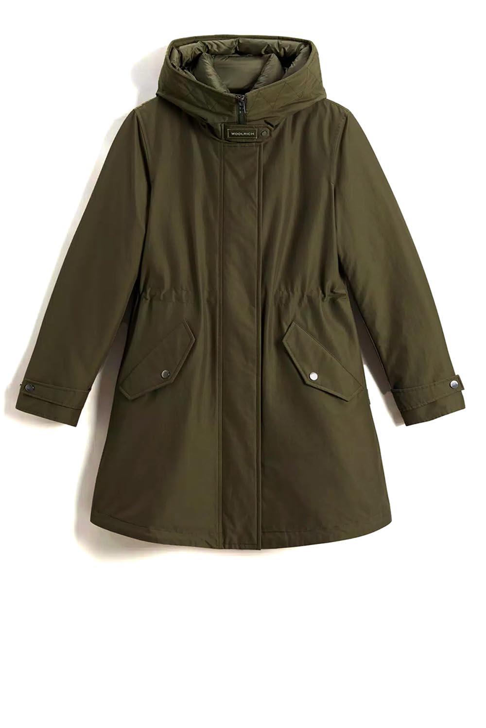  Woolrich Parka 3 In 1 In Ramar Dark Green Woman - 1