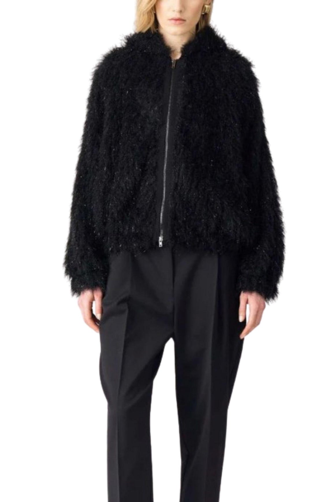  Jucca Giubbotto In Ecopelliccia Lurex Nero Woman - 2