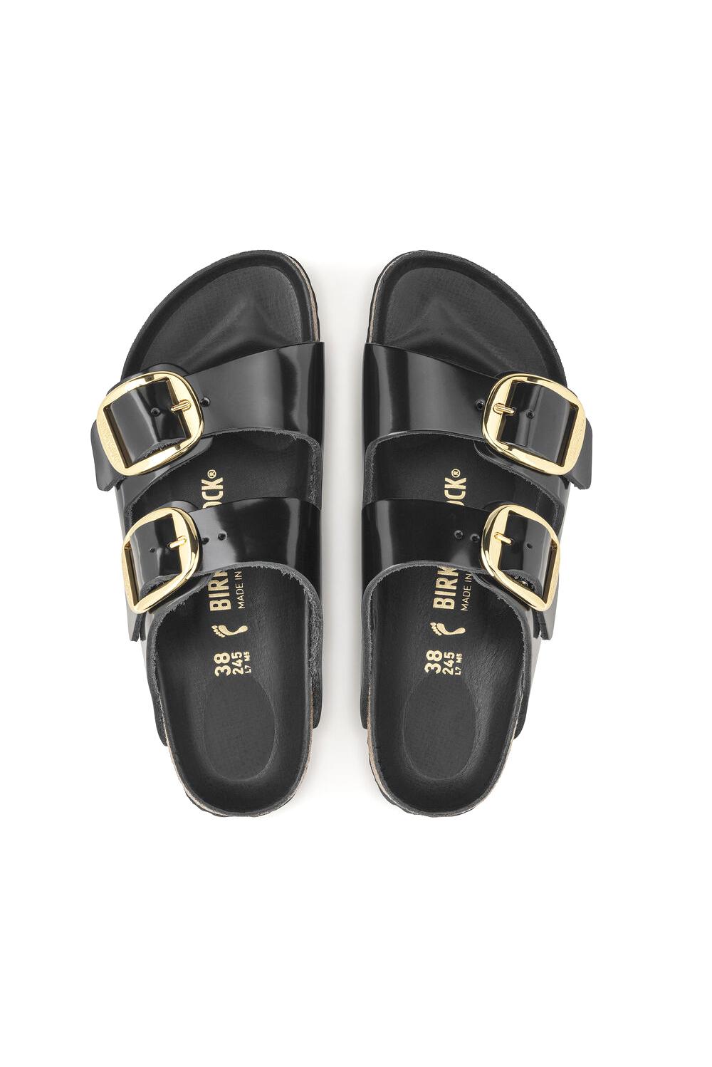 Birkenstock Arizona Big Buckle Shine Black Woman - 4
