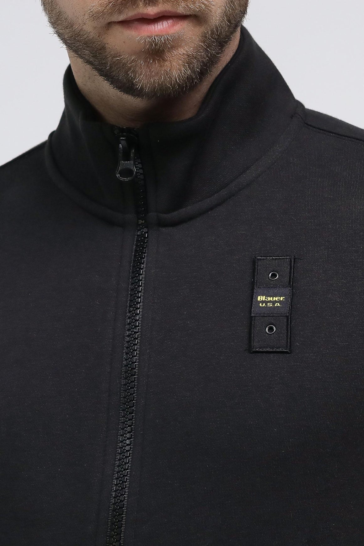  Blauer Felpa Zip Nero Uomo - 7