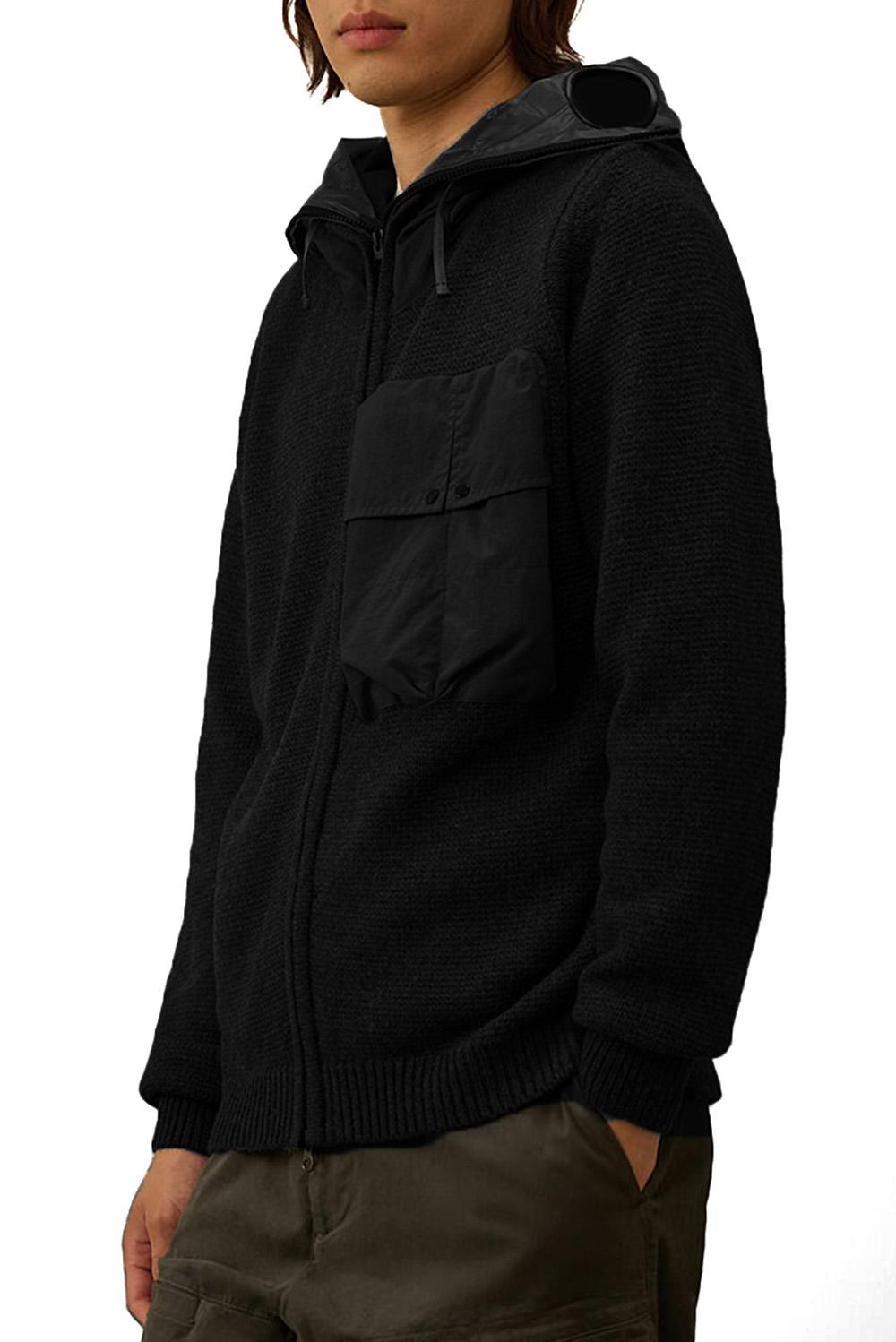  Cp Company Cardigan Explorer Black Uomo - 2