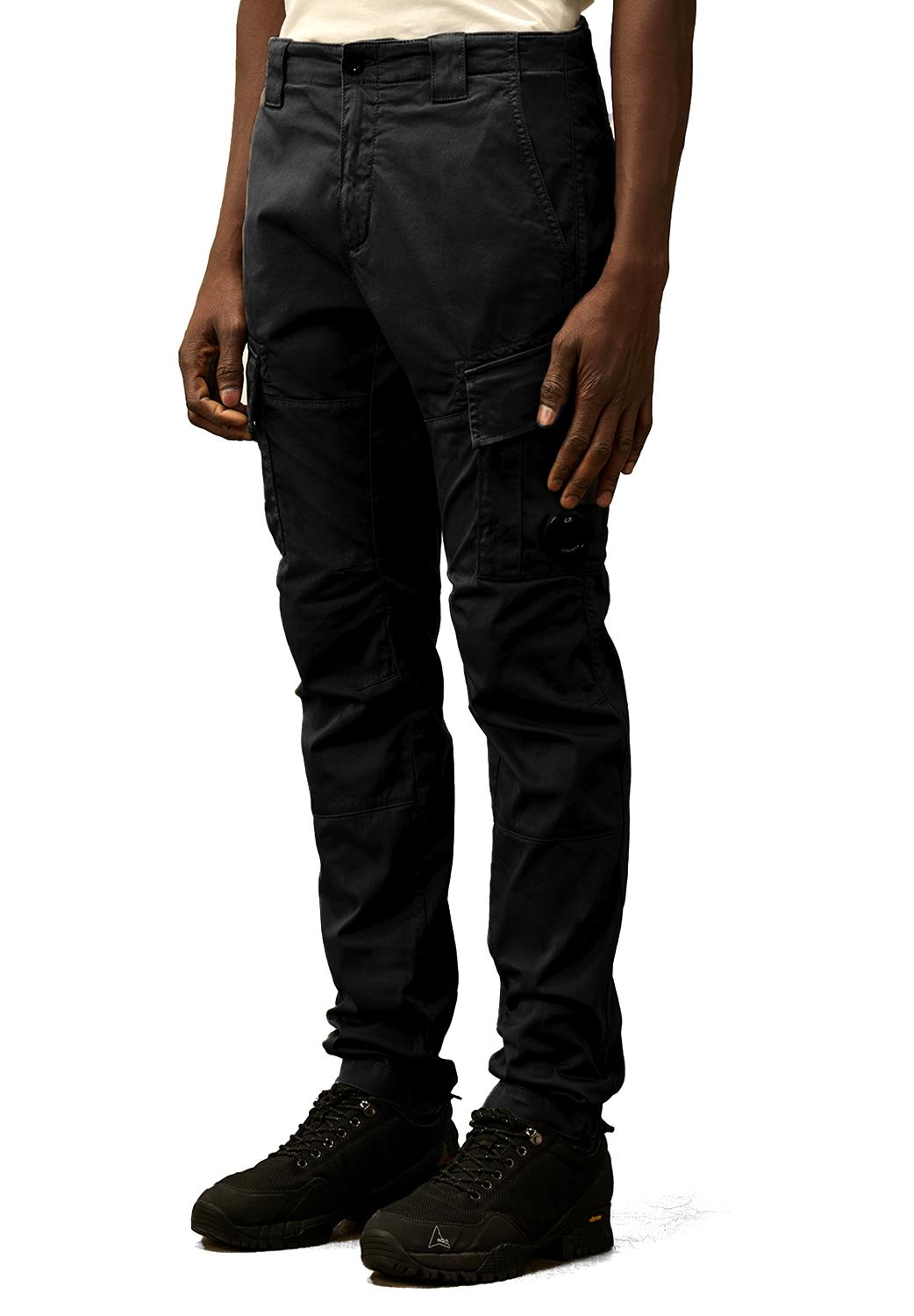  Cp Company Cargo Lens Pants Black Uomo - 2