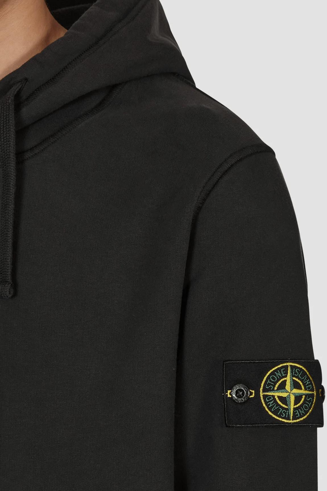  Stone Island Felpa Cappuccio Classic Black Uomo - 4