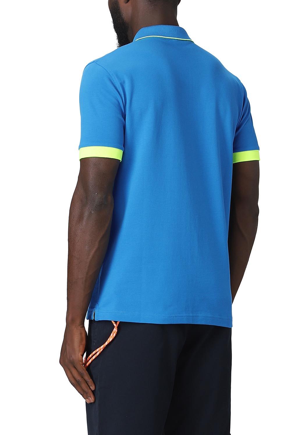  Sun 68 Polo Pique' Turchese Uomo - 3