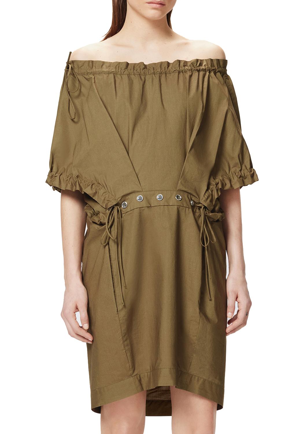  Pinko Abito In Popeline Oliva Woman - 5