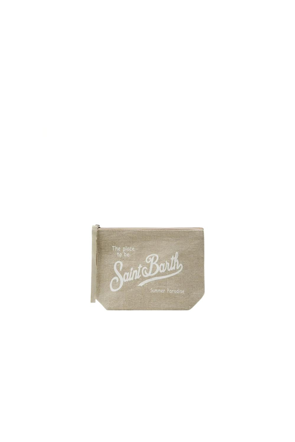  Mc2 Saint Barth Pochette Aline Linen 11 Beige Woman - 1