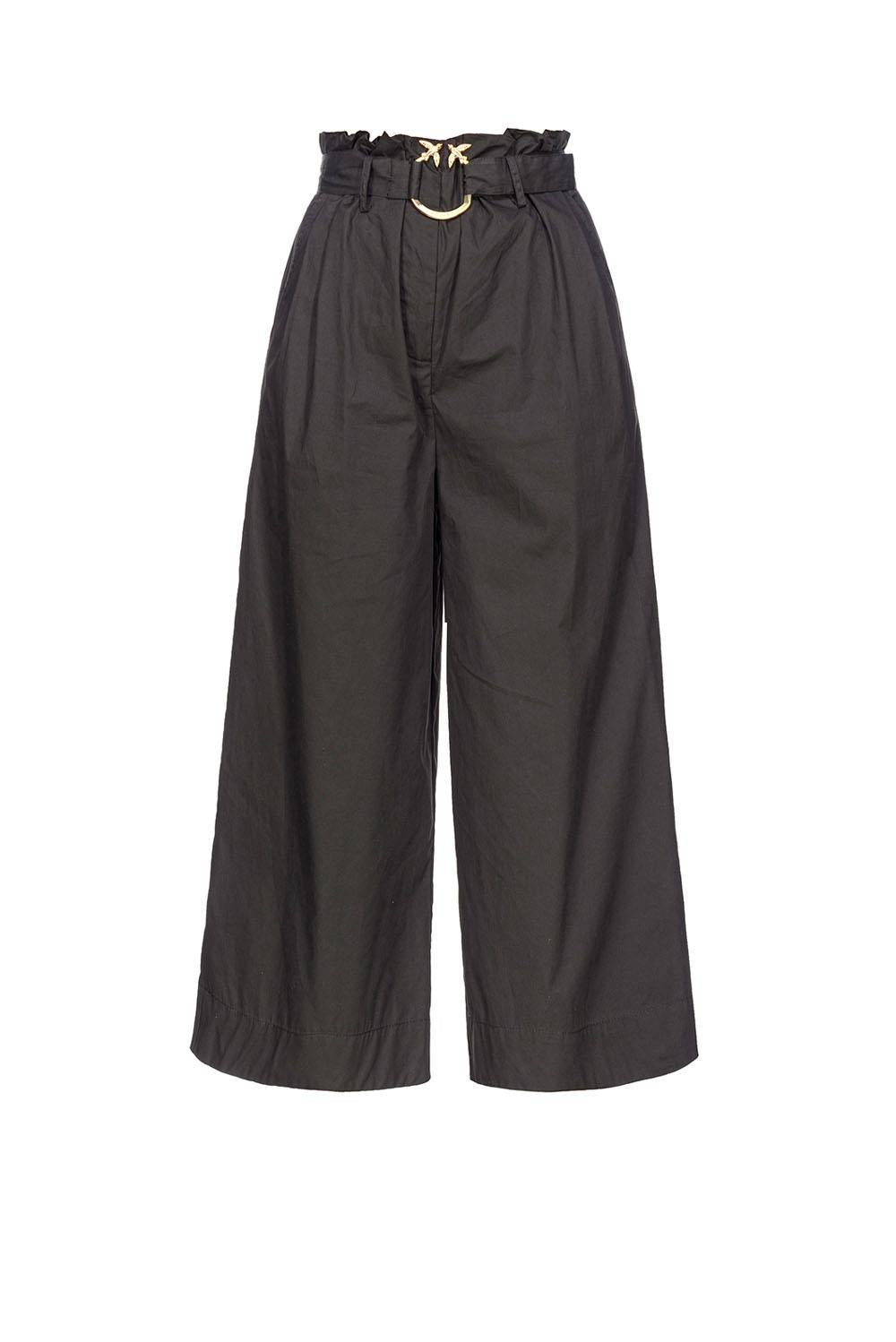  Pinko Pantaloni Wide Leg Nero Woman - 1