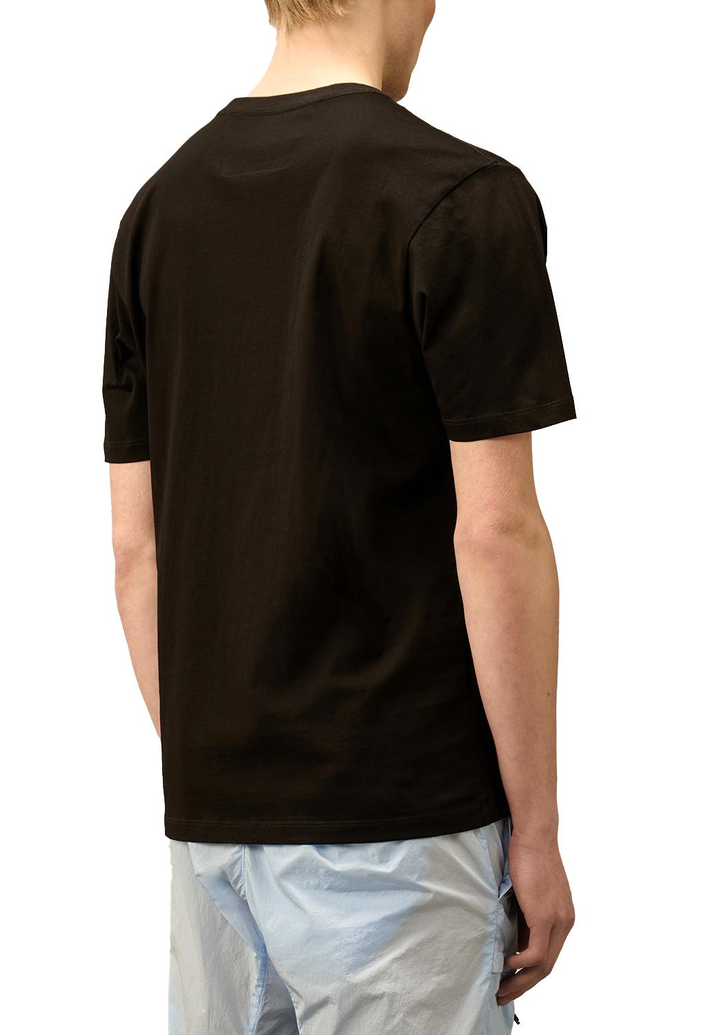  Cp Company 30/1 Jersey Logo T-shirt Black Uomo - 3