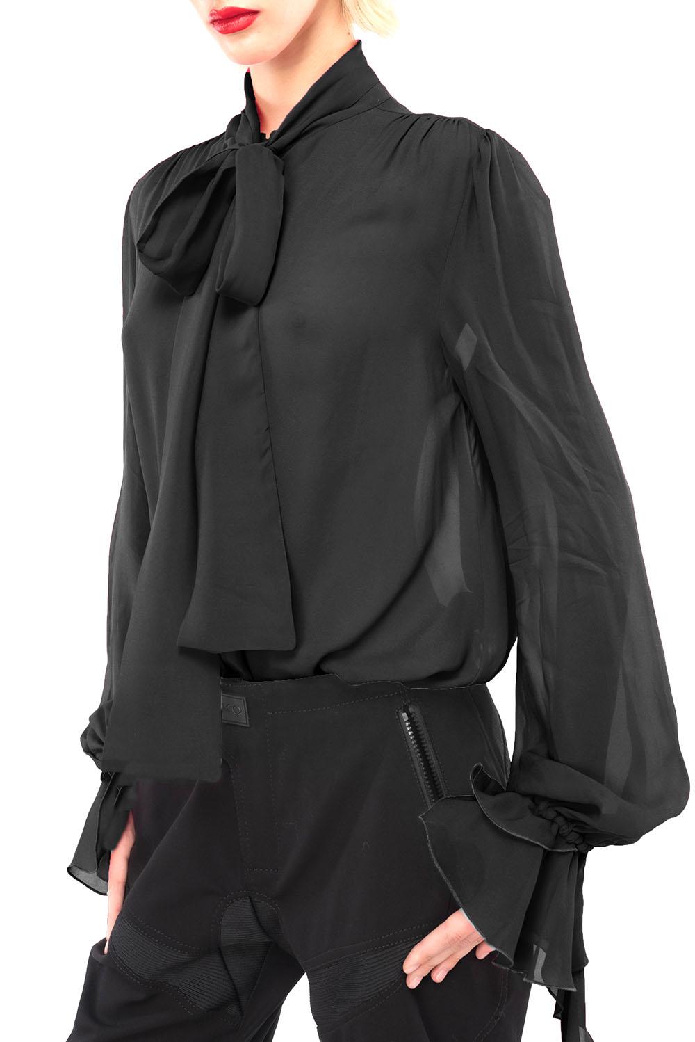  Pinko Blusa Rouches Nero Woman - 2