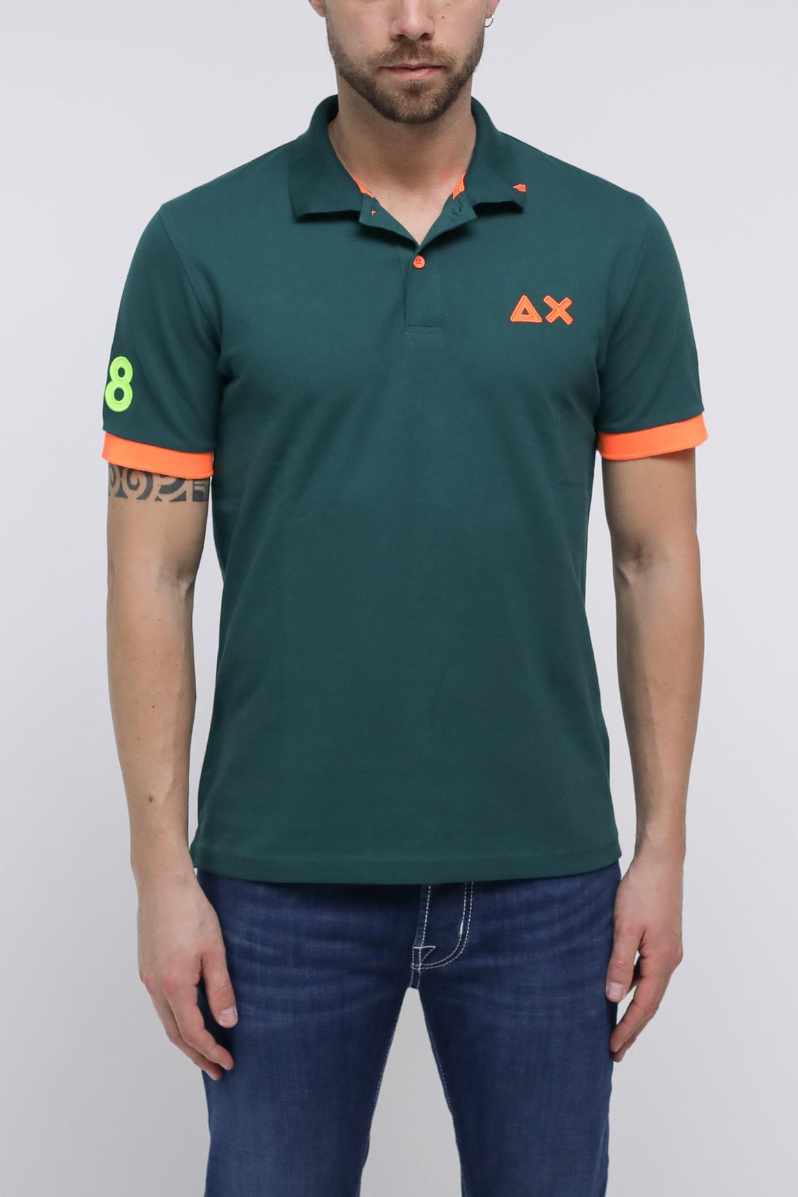  Sun 68 Polo Pique' Verde Uomo - 1