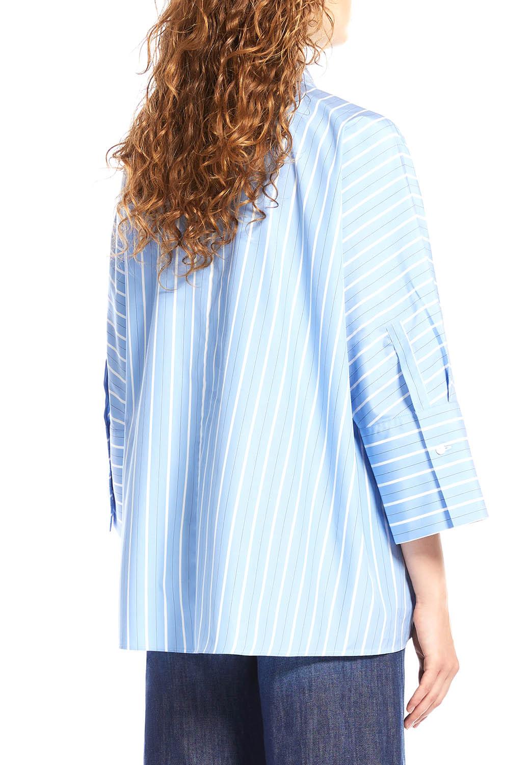  Max Mara Camicia In Popeline Hudson Light Blue Woman - 3