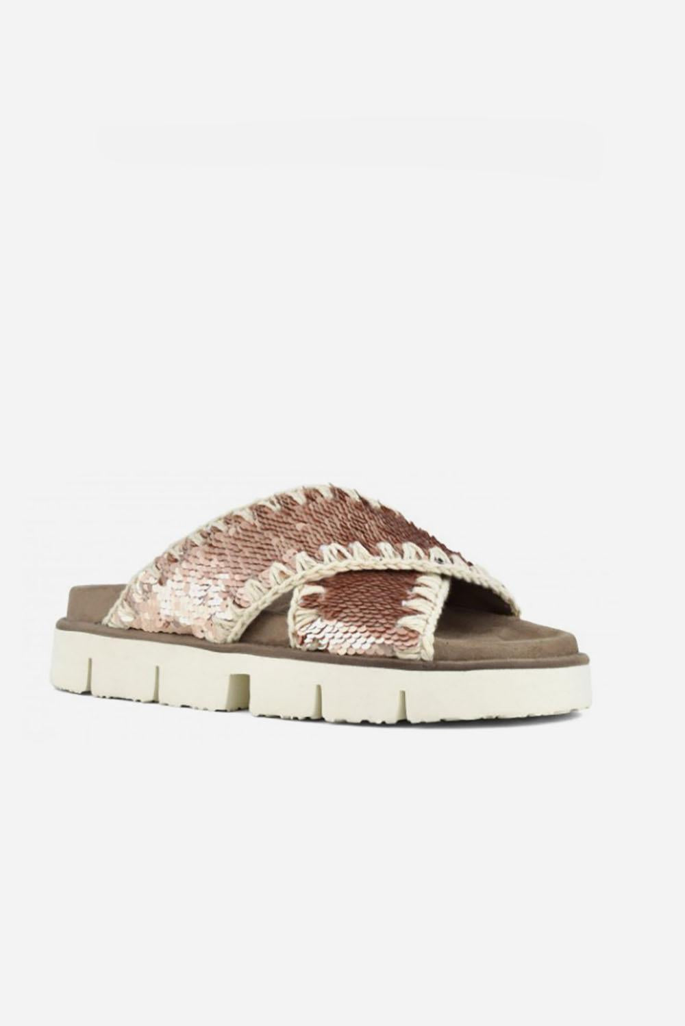  Mou Bio Sandals Sequins Pinksand Woman - 6