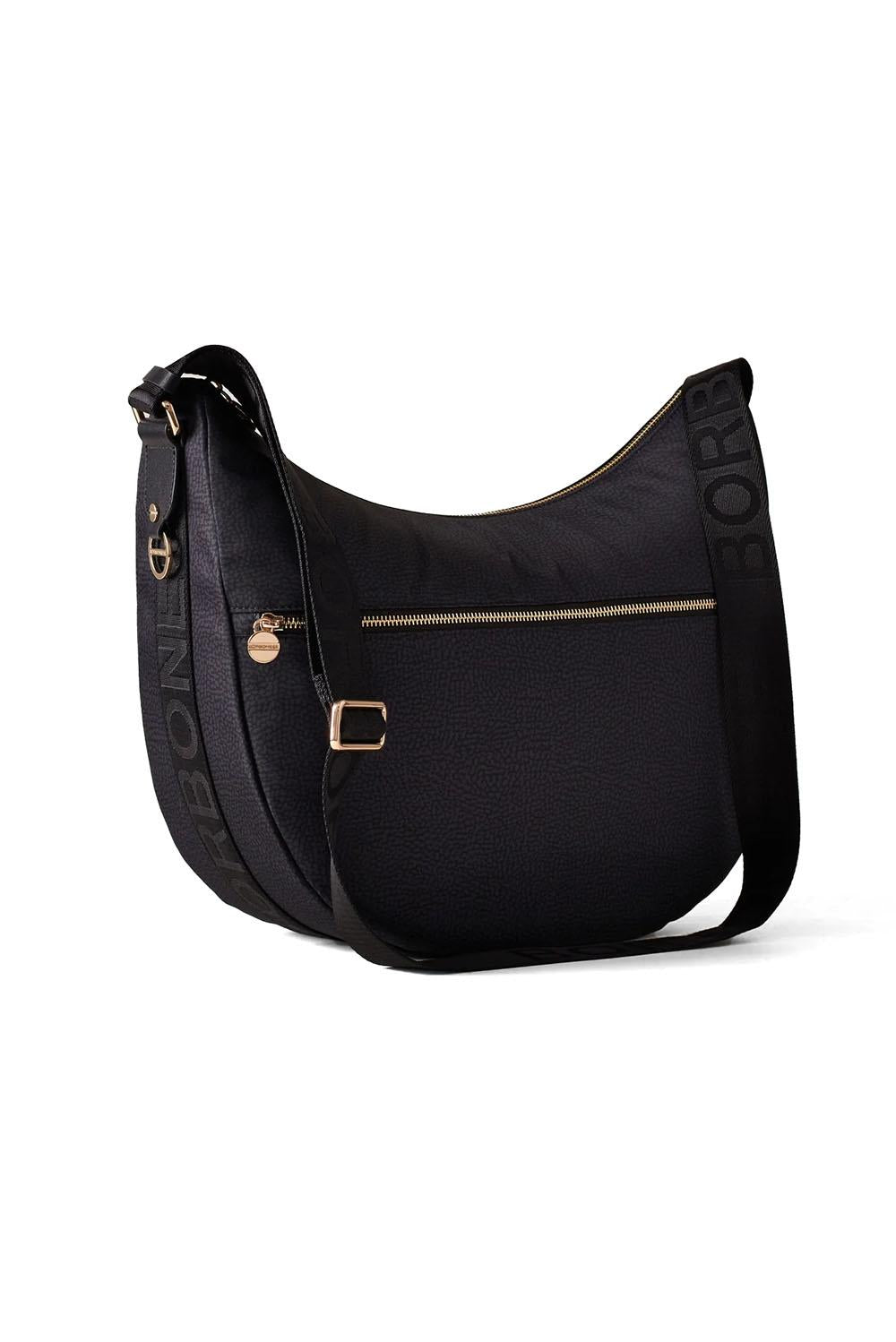  Borbonese Eco Line Luna Bag Medium Black Woman - 2