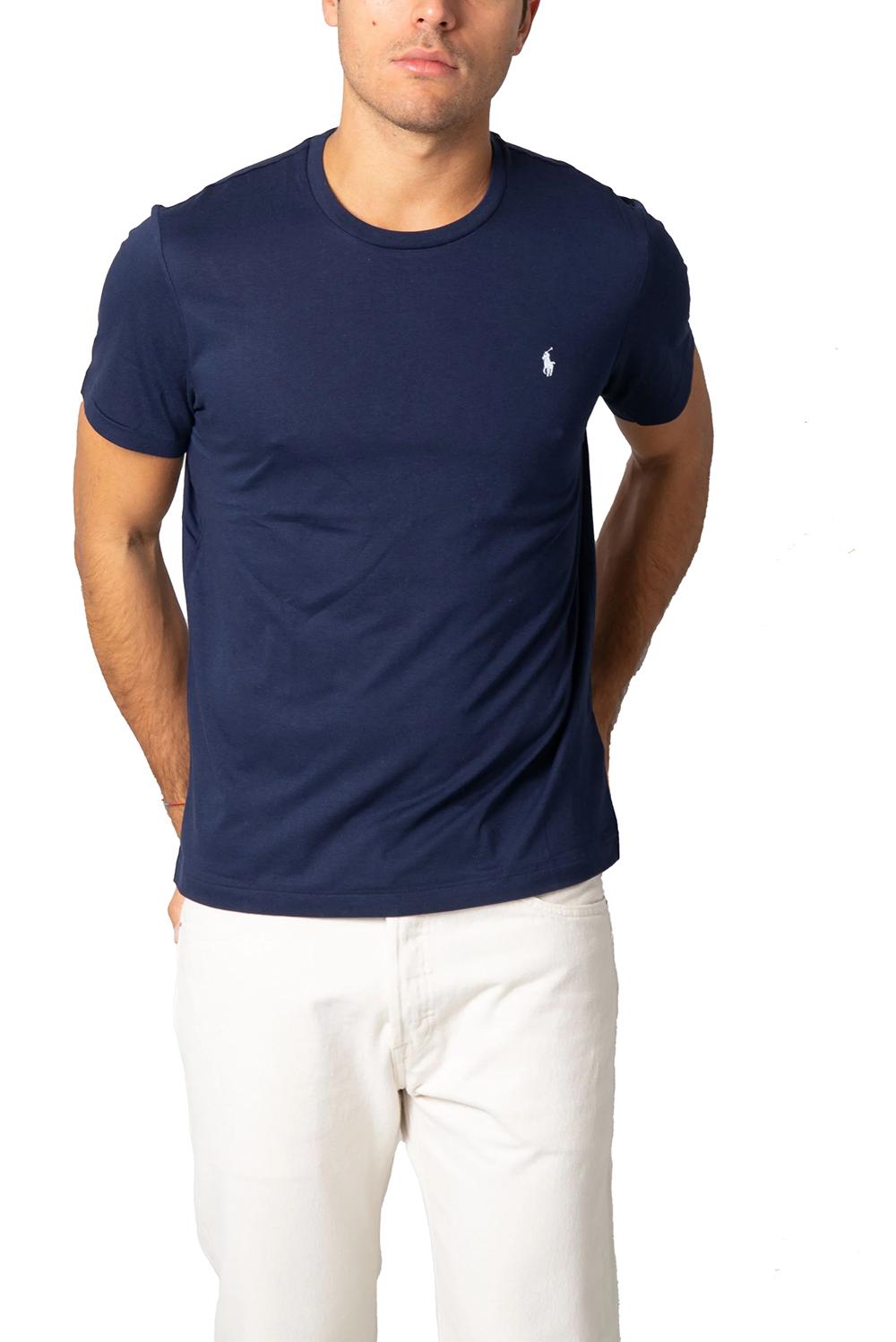  Ralph Lauren T-shirt Logo Navy Uomo - 5