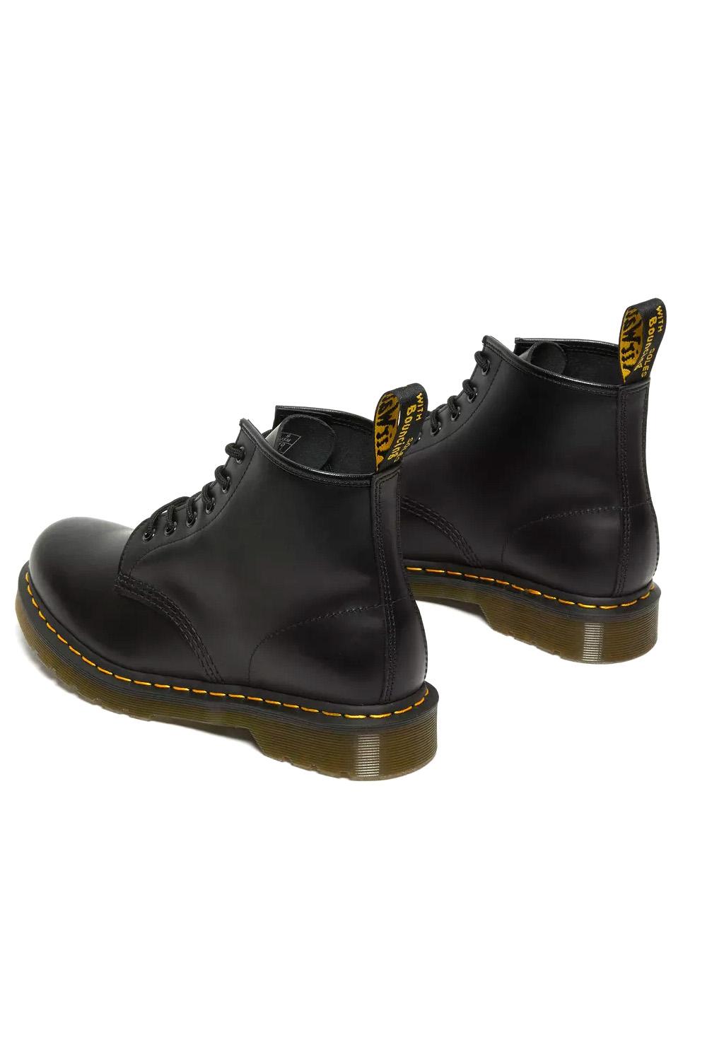  Dr. Martens Anfibio 101 6 Fori Black Smooth Woman - 4