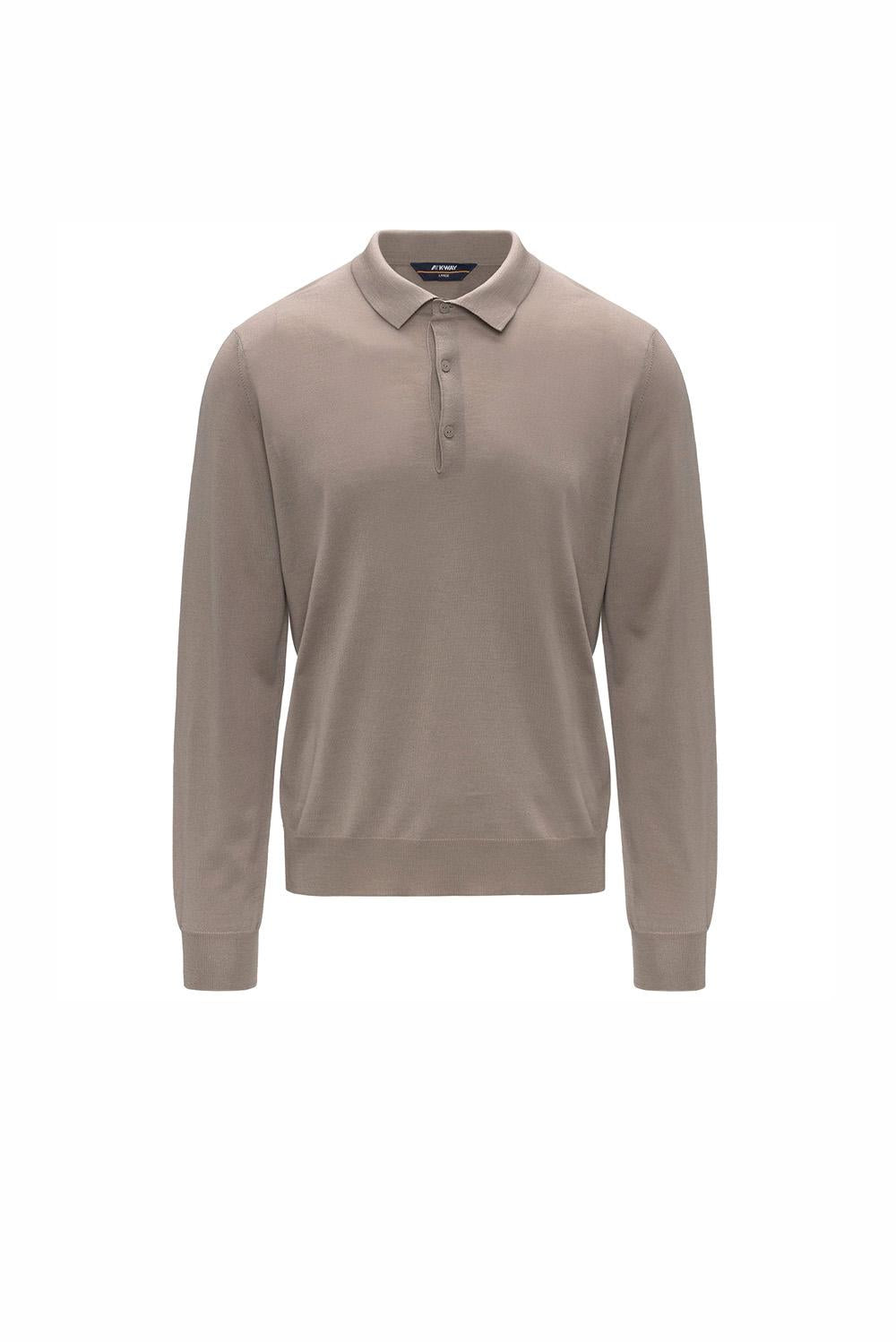  K-way Maglione Rey Melino Beige Taupe Uomo - 1