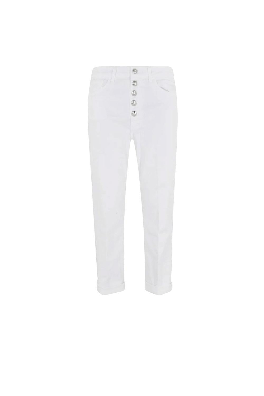  Dondup Koons Jeans Con Bottoni Gioiello Bianco Woman - 1