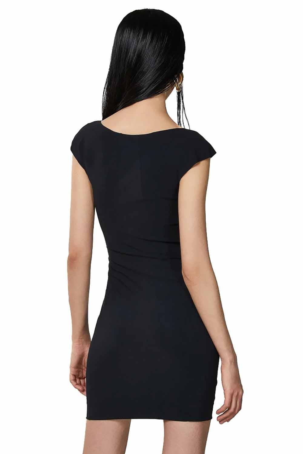  Patrizia Pepe Short Sheath Dress Nero Woman - 3