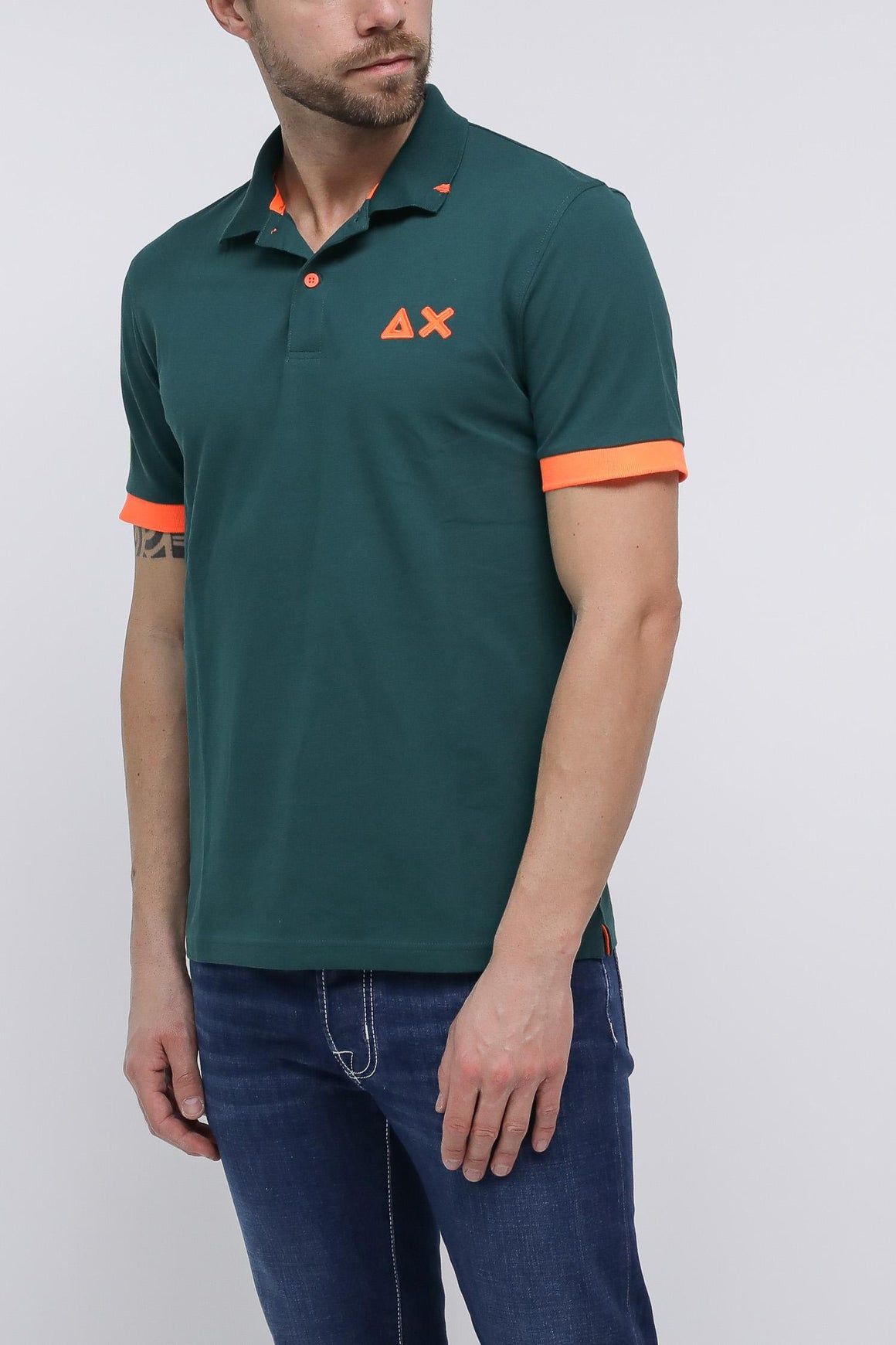  Sun 68 Polo Pique' Verde Uomo - 2