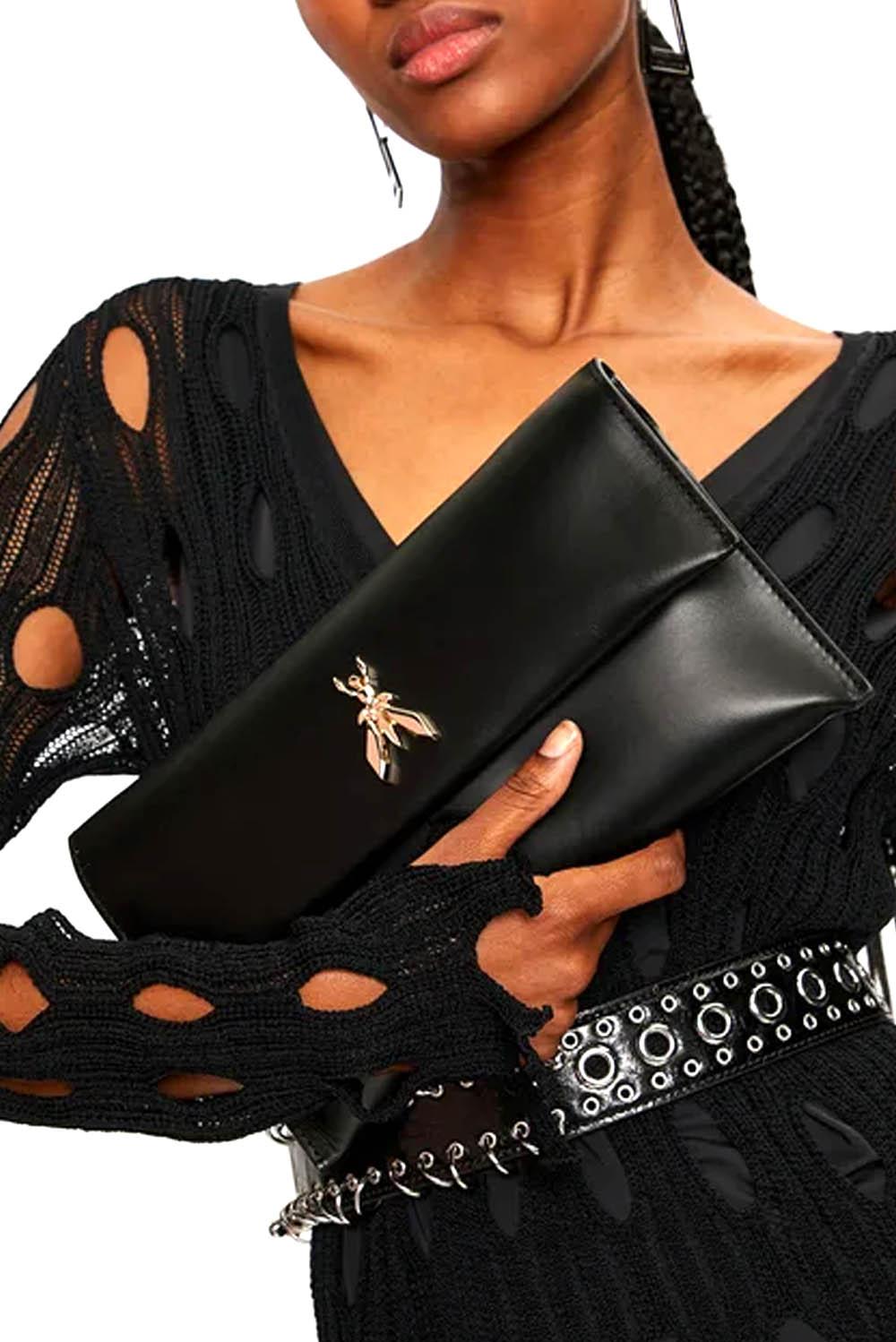  Patrizia Pepe Pochette Con Tracolla Black Gold Woman - 3