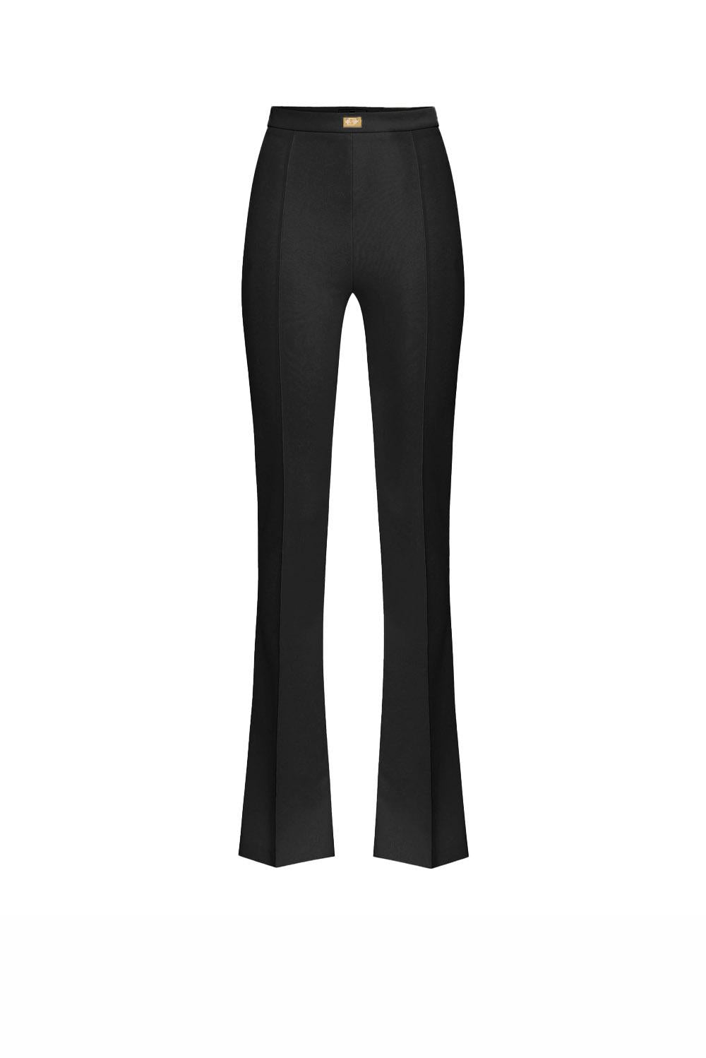  Elisabetta Franchi Pantaloni A Zampa Nero Woman - 1