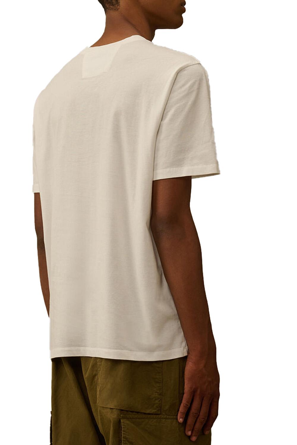  Cp Company Logo Patch T-shirt Gauze White Uomo - 3