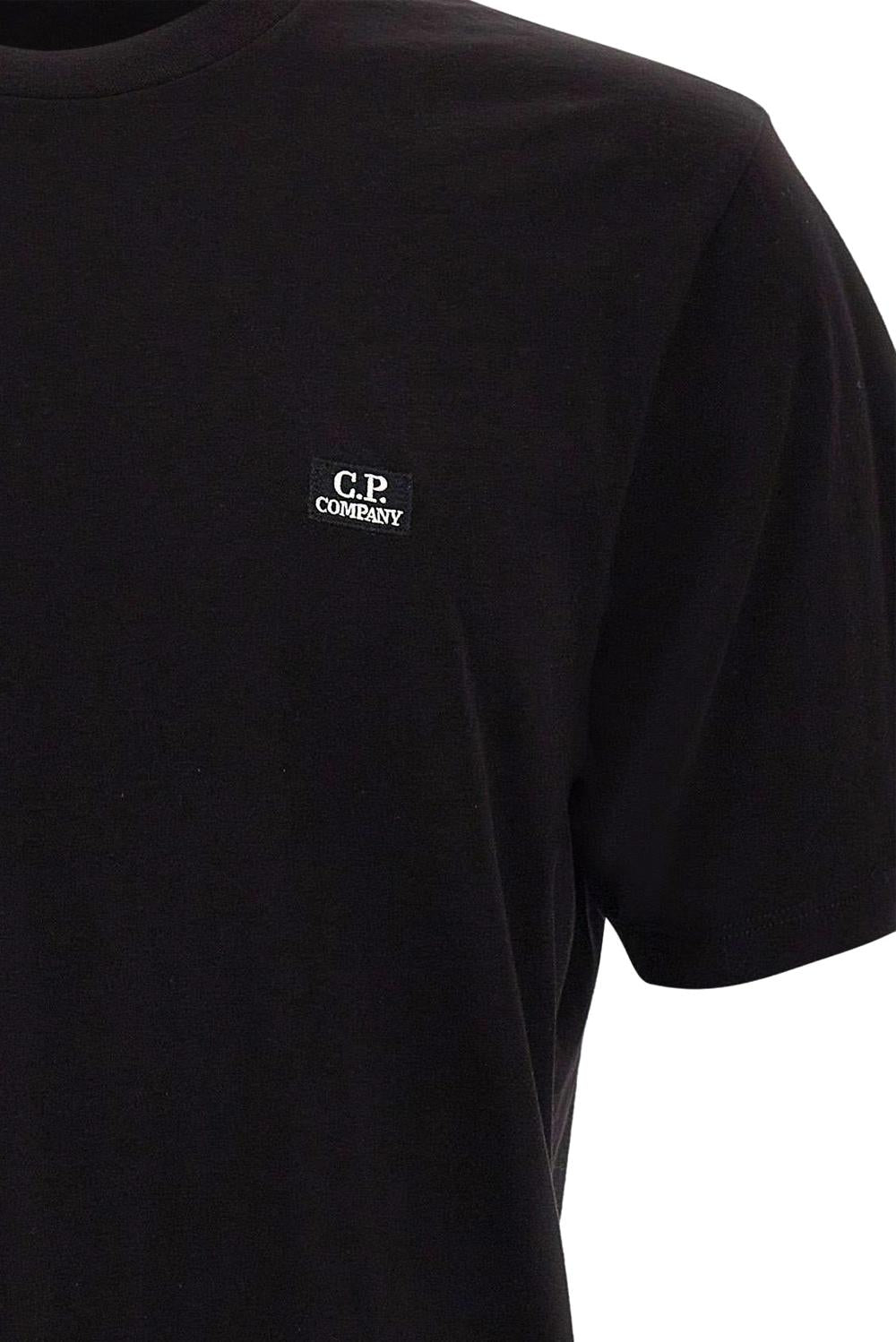  Cp Company C.p. Company T-shirt Logo Patch Black Uomo - 3