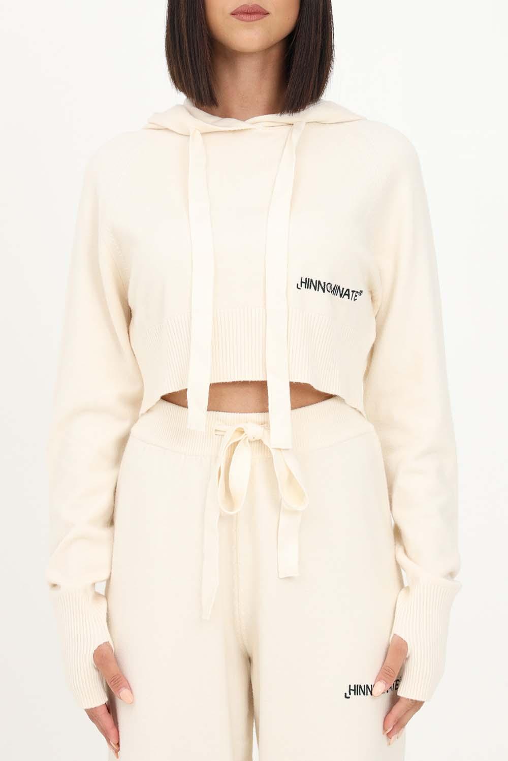  Hinnominate Felpa In Maglia Bianco Burro Woman - 1