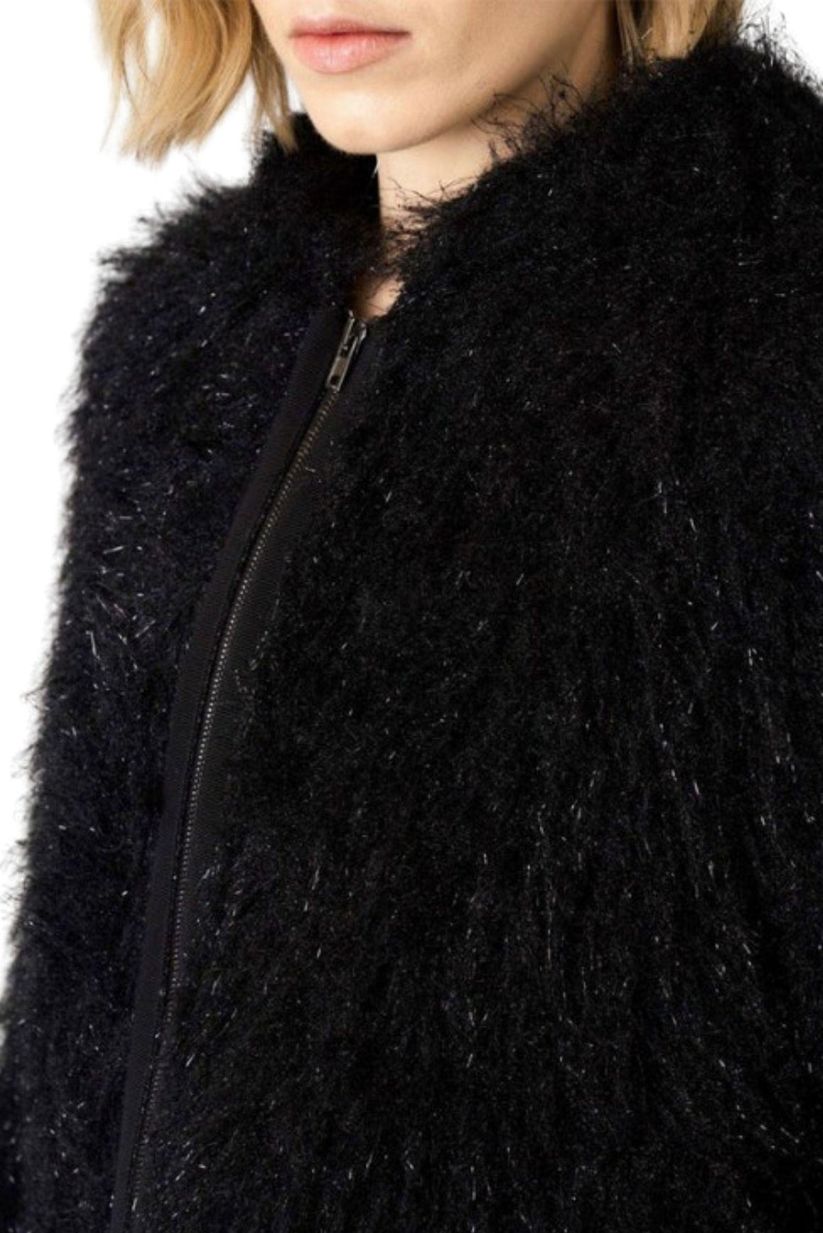  Jucca Giubbotto In Ecopelliccia Lurex Nero Woman - 4